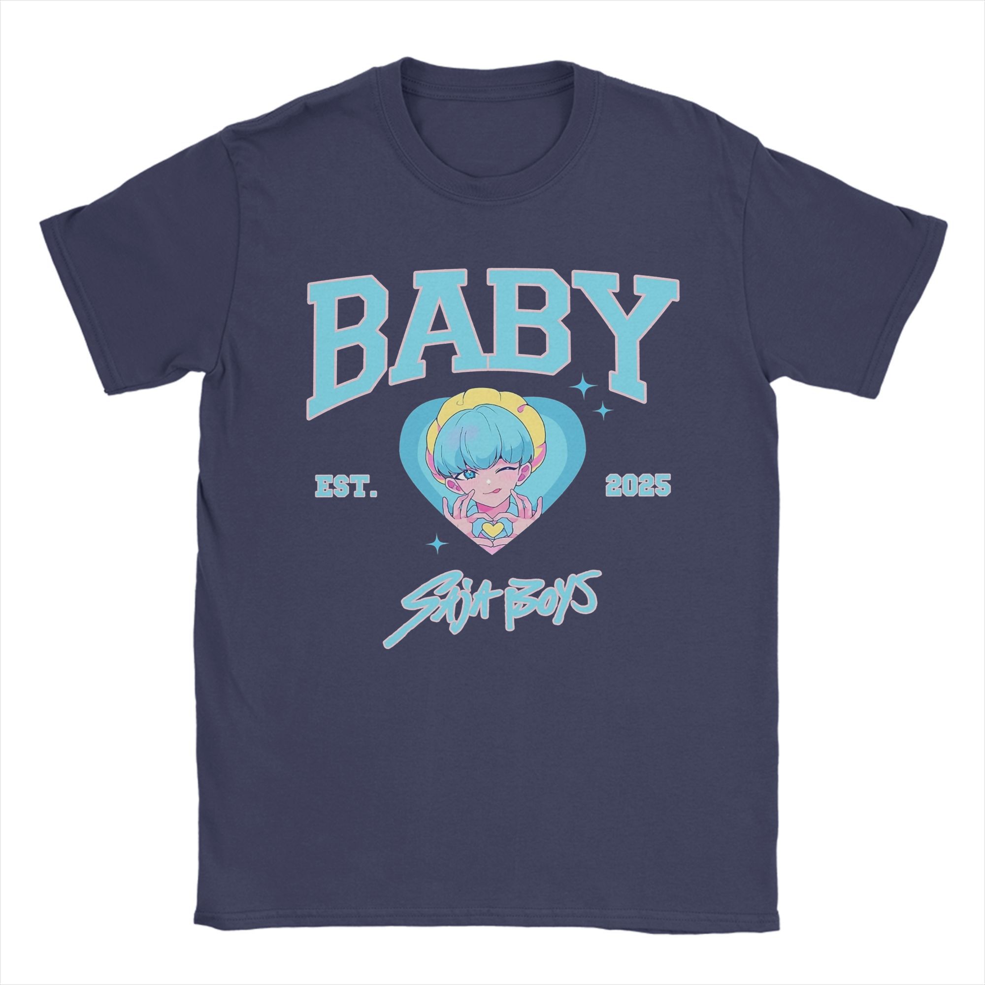 

BABY Saja Boys Kpop Demon Hunters T Shirt Men Pure Cotton Funny T-Shirts Round Collar Tees Short Sleeve Clothes Party 3XL