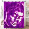 Luxury 3D Printed Shower Curtain featuring a Vivid Purple Buddha Design Waterproof Fabric for Bathroom Decorations Available in