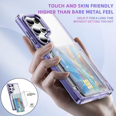 Przezroczysty Stojak na Karty HD Uchwyt Etui na Telefon Dla Samaung Galaxy S25 Ultra S25 S24 Plus S23 S22 Ultra Wspornik Akrylowa Pokrywa