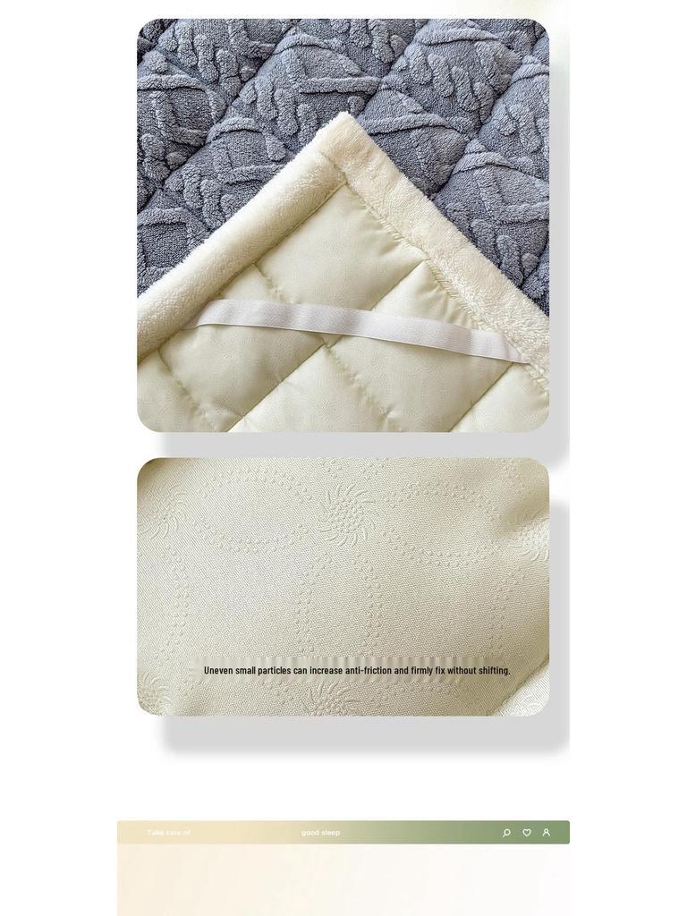 Plush Fleece-Lined Winter Mattress Pad for Dorm Beds