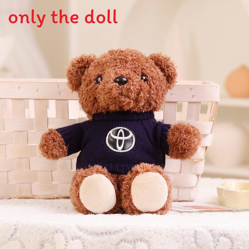 License Plate Cute Pattern Knitted Sweater Teddy Bear Toy Plush
