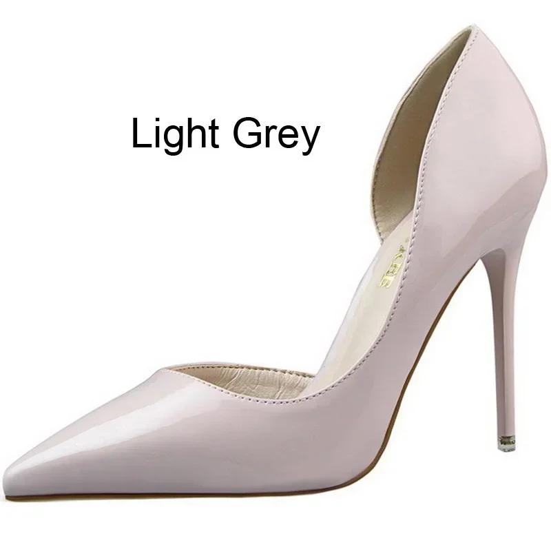 Women Patent Leather High Thin Heel Shoes Office Shallow Mouth Single Shoes Nightclub Party Wedding Banquet Gathering Lady Pumps