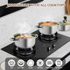 10-piece Stainless Steel Cookware Set, Suitable for Induction Cooktops, Ideal for Outdoor, Dormitory, Camping Use