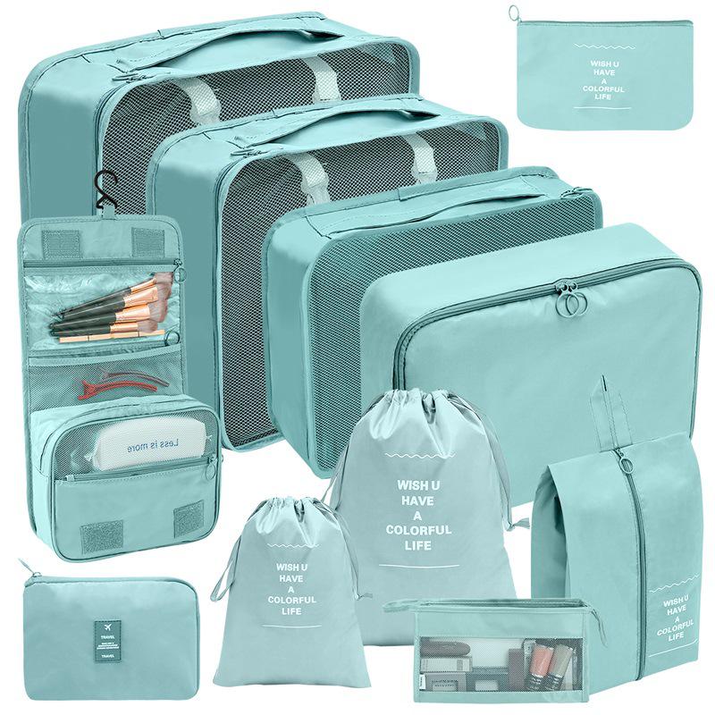 11-Piece Travel Organizer Set: Digital, Toiletry, Cosmetic, Clothes, Shoes, Dustproof Luggage Bags