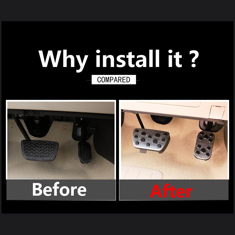 Alüminyum Araba Gaz Fren Debriyaj Pedalları el tutamağı kapağı Toyota Land Cruiser Prado 150 2010-2017 2018 Aksesuarları