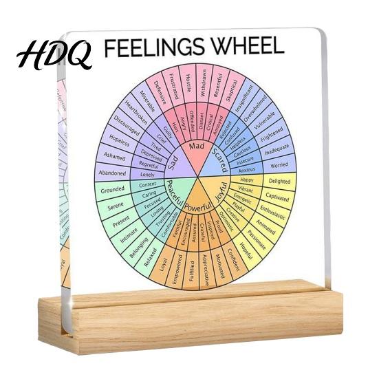 Warm Gift for Friends Motivational Mental Health Desktop Decoration Acrylic Sign with Wooden Stand Spiritual Support Office Desk Decor Inspirational