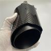 RONSI 1 Pcs Universal Car Glossy Carbon Fiber Black Muffler Tip Exhaust System Pipe Mufflers Nozzle Universal Straight Stainless
