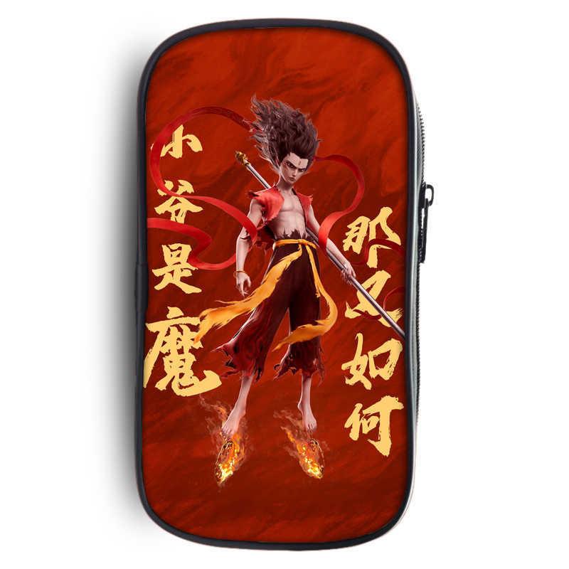 Fabric Nezha Oxford Pencil Case Organizer For Students And Teens Storage Bag