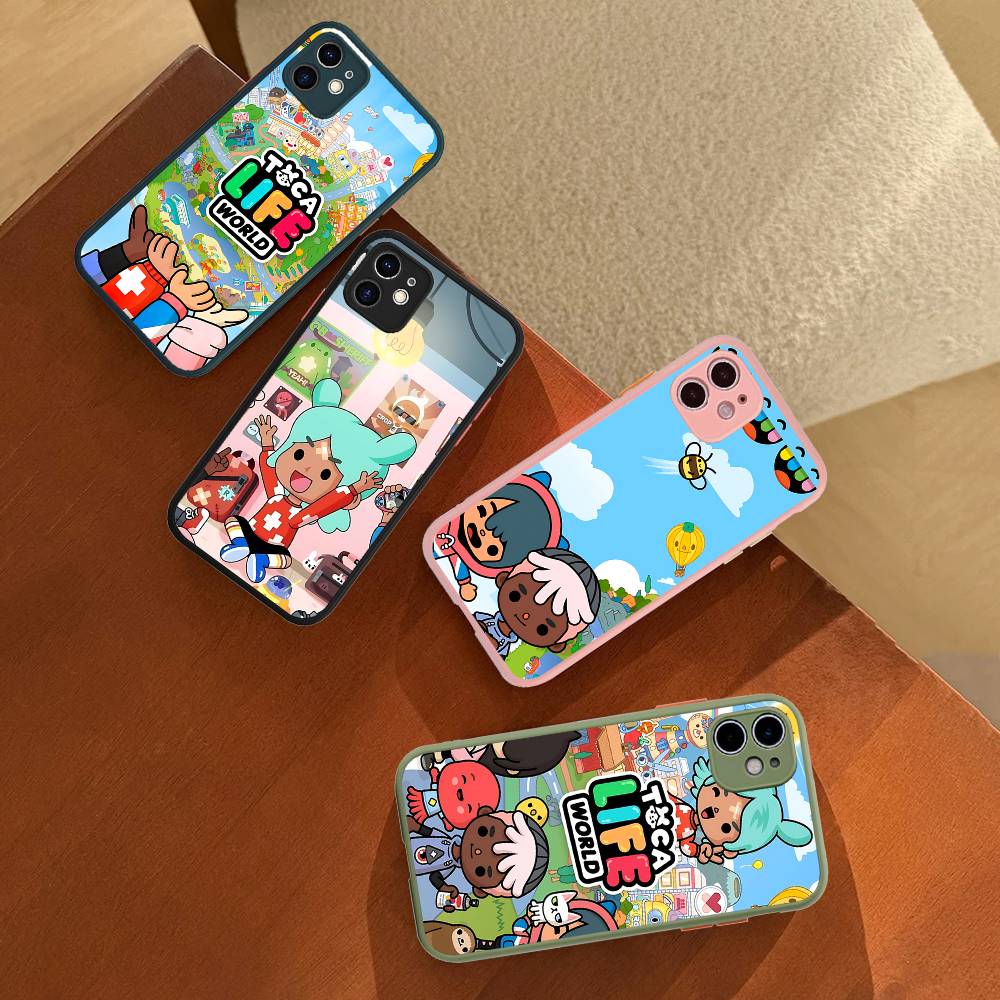 Toca Boca Toca Life World Phone Case For IPhone 16 15 14 13 12 11 Pro Max 7 8 6 6s Plus Matte Cover