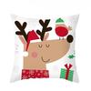 1 Piece Of Christmas Decoration Pillowcase Cartoon Santa Claus Snowman Pattern Sofa Cushion Suite Room Home Decoration Gift