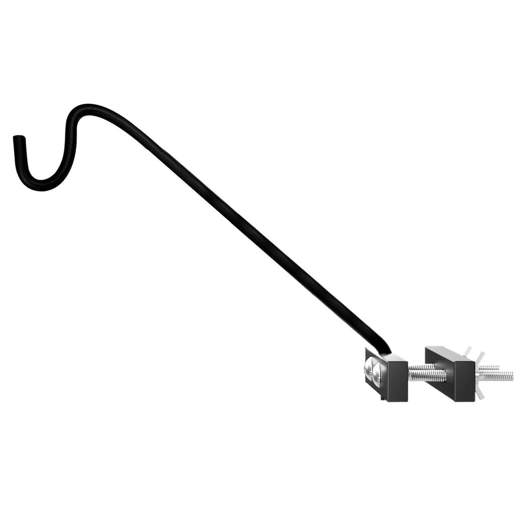 Heavy Duty Bird Feeder Pole Rotatable Planter Hook for Railing Multifunctional Swivel Planter and Feeder Hanger for Patio Garden