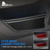 Ekte Mykt Karbonfiber for Mercedes Benz Smart 451 Fortwo 2011 2012 2013 2014 2015 Side Dør Oppbevaring Klistremerke Dekorasjon Tilbehør
