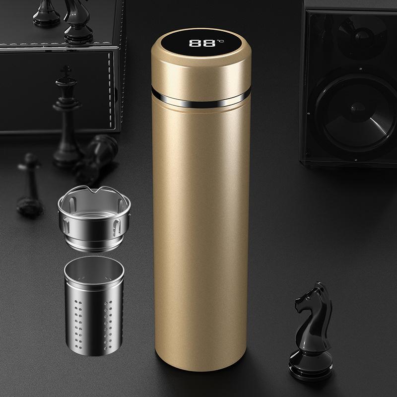 New 316 Stainless Steel Vacuum Cup Convenient Intelligent Temperature Display Water Cup Business Office Tea Water Separation Gift Cup