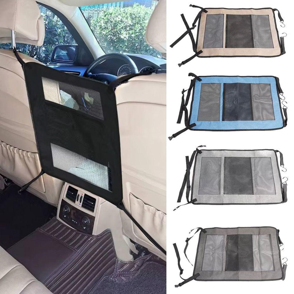 Elastic Car Seat Storage Net Mesh Bag Car Seat Organizer Pet Safety Isolation Net Rear Seat
