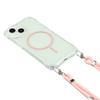 For iPhone 15 Magnetic Case with Lanyard Drop-Proof TPU + PC Phone Back Cover