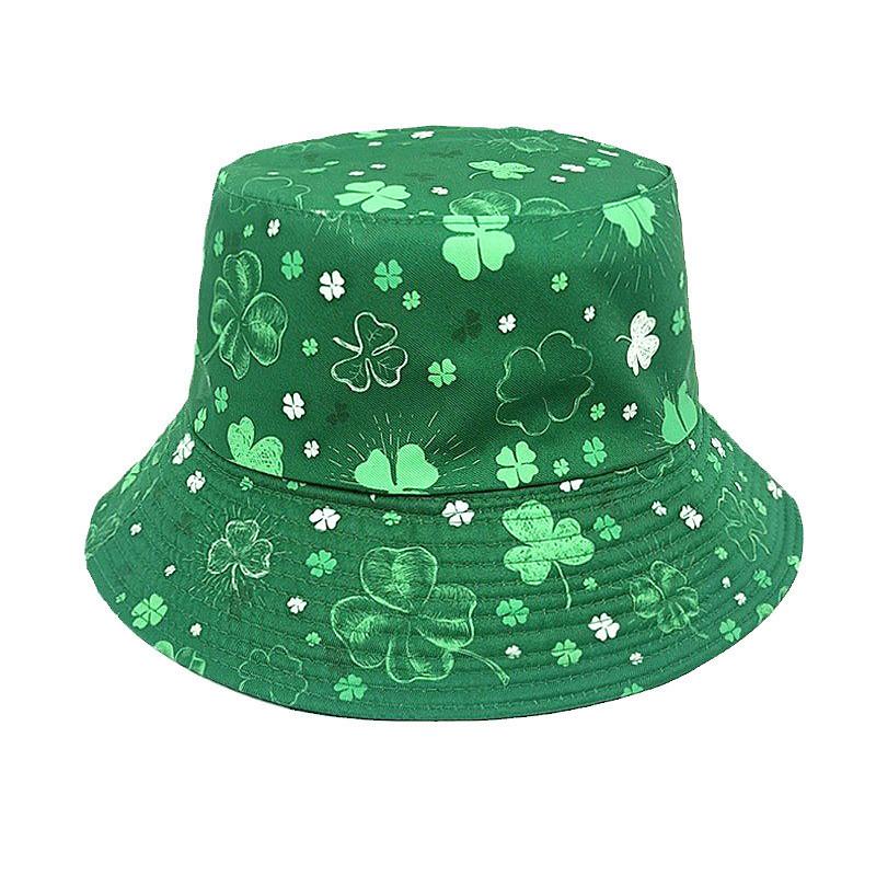 Saint Patrick Floral Digital Print Vintage Style Sun Hat For Spring Party And Outdoor