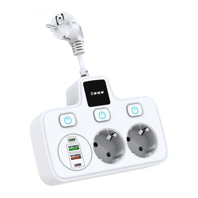 Steckdosenleiste EU AC-Steckdose Multiprise Smart Home Erweiterung Elektrischer Adapter Wandstecker-Konverter USB-Schnellladung