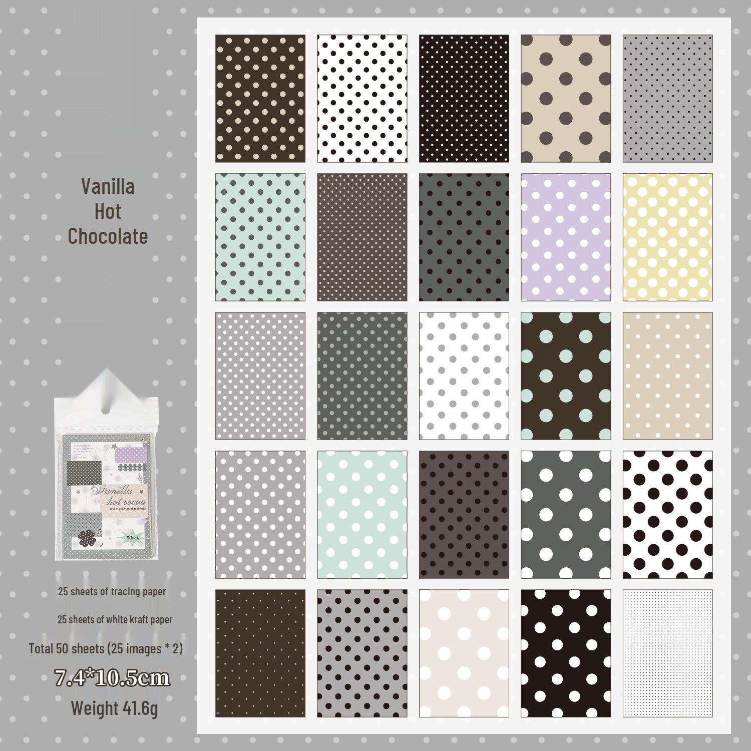 Yuxian Polka Dot M5 Sticky Note Book: Simple & Decorative Journal Paper