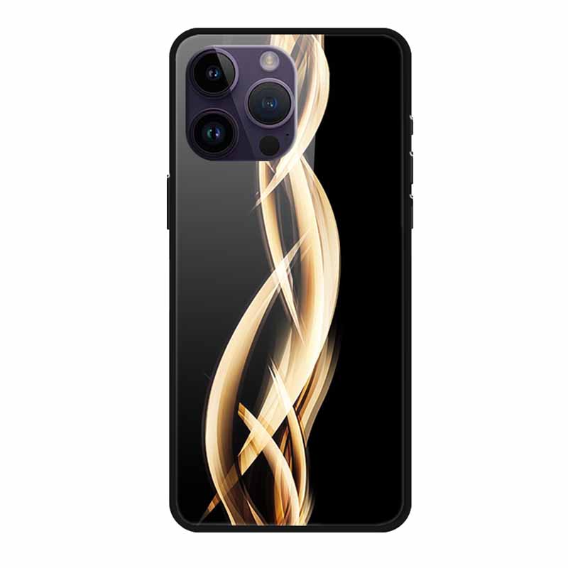 Tempered Glass Case For iphone 15 Pro Max Case Hard Glass Back Cover Soft TPU Bumper For iphone 16 Pro Max Phone Case 16Pro Max