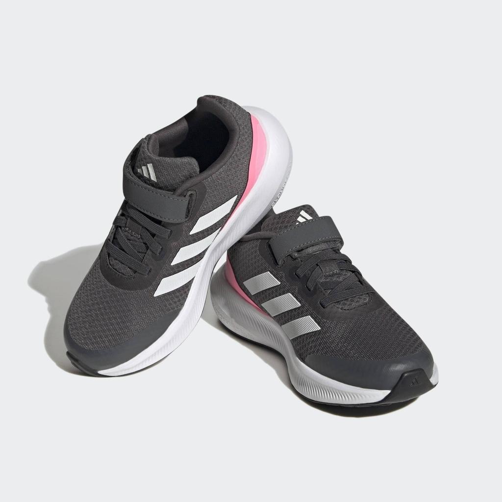 Adidas Core Fight Junior Running Sport Elastic Top Boys and Sizes Gray Pink Size 2.0 Shoes, Running, Lace, Strap, Girls, 17-25.5cm, LTJ63, Six/Crystal