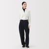 MUJI Women's Washed Cotton Oxford Button-Down Shirt