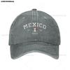 Mexico Flag Caps EST Retro Cowboy Washed Baseball Caps Female Sport Denim Sunscreen Hats Spring Summer Cap Men Trucker Cap