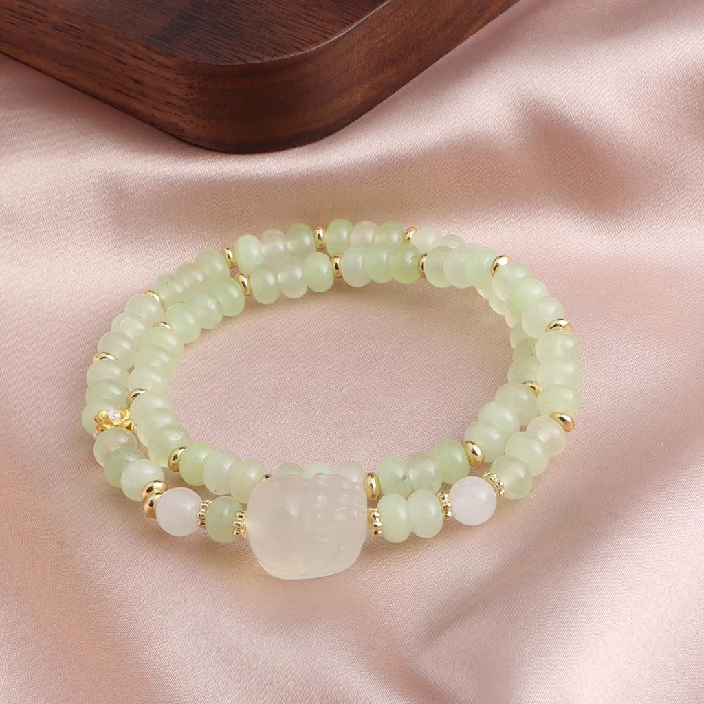 New Chinese Bracelet, Natural Grape Stone, Fresh Crystal Bracelet, Chalcedony Cat Claw, Peach Blossom, Lying On the Cat Live Broadcast, Explosive
