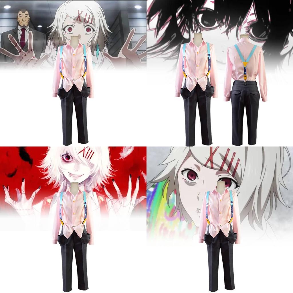 Ghoul Juuzou Suzuya Cosplay Outfit Anime Costume With Suspenders Unisex**