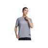 Li Ning Cba Series Logo Letter Print Short Sleeve T-Shirt Men Tops Gray ATSR565-1