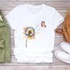 (Asian Size) Women Tee sweet love heart trend cute Top Clothing Casual  Short Sleeve T Shirt Fashion Print Lady Female Graphic T-shirts