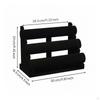 Espositore per Braccialetti a 3 Livelli Organizer Multiuso in Velluto per Gioielli Rack con Aste Staccabili Orologio