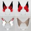 Handmade Demon Ear Headband Cosplay Accessory Alastor Inspired Red Black Furry Animal Ears Anime Convention