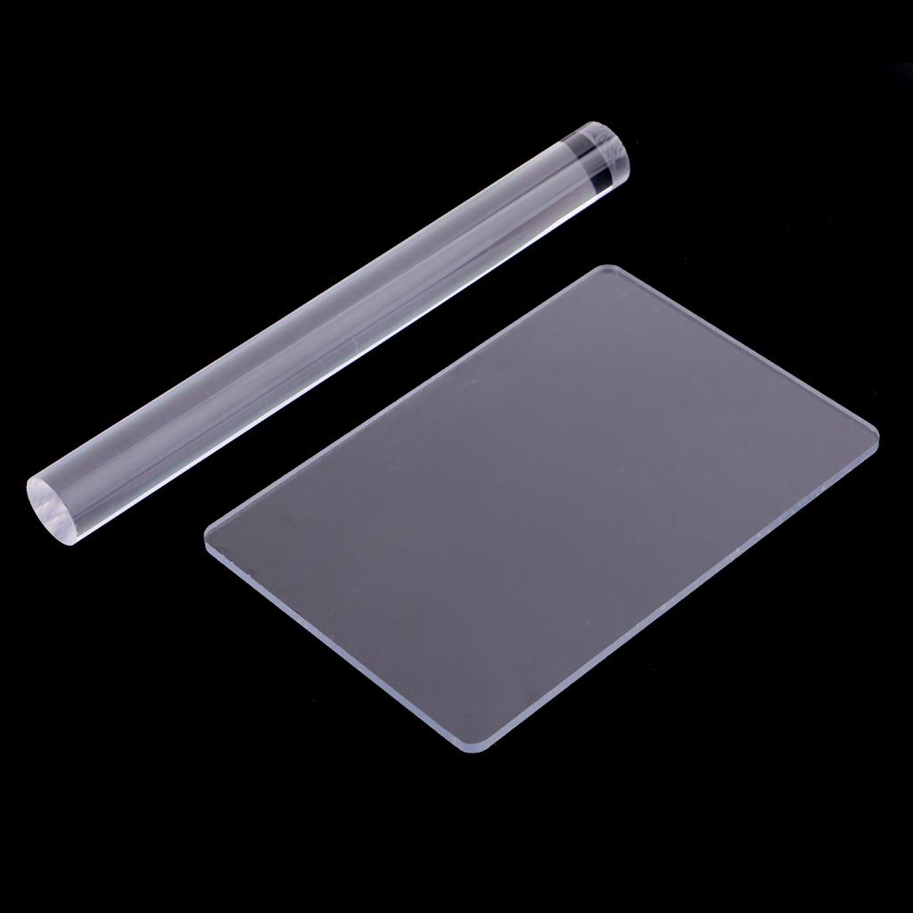 Acrylic Clay Roller Board Kit for DIY Ceramic Roller Texture Crafts and Pottery Sculpting Projects