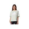 adidas Future Icons Badge Of Tee Logo Print Crew Neck Short Sleeve T-Shirt Women Tops Linen-Green HK0508