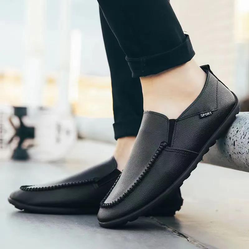 Men's Casual Shoes Peas Shoes Men's Small Leather Shoes Breathable Men's Small White Shoes