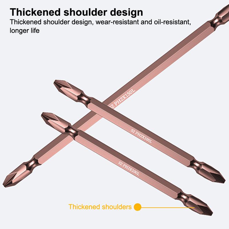 1 Bucată Oțel Aliat Cap Dublu Șurubelniță Electrică Bit Cruce Șurubelniță Electrică Unealtă de Mână