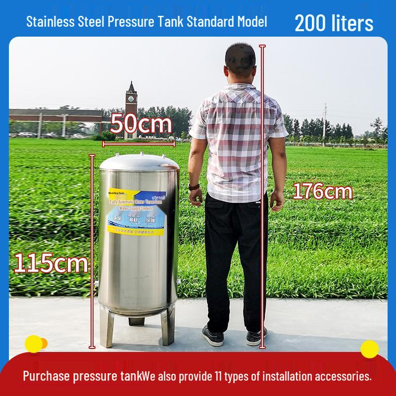 Home Use Automatic Stainless Steel Water Pressure Booster Pump and Tank