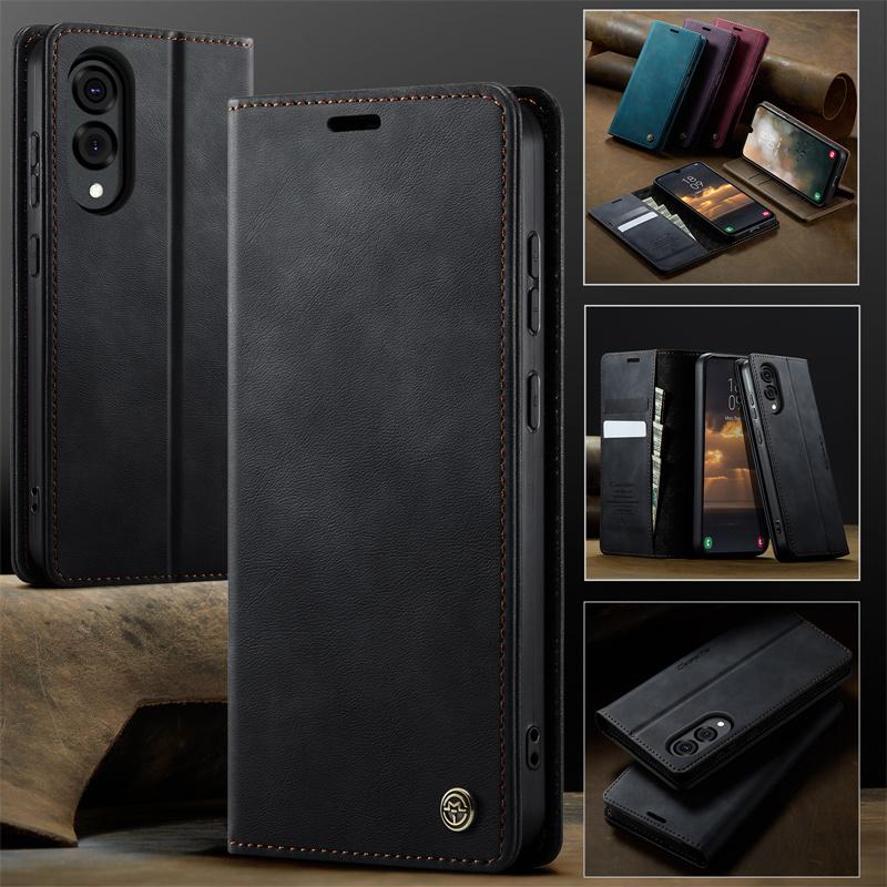 CaseMe Magnetic Flip Leather Phone Case for Samsung Galaxy S26 Plus S25 Edge S24 FE S23 S22 S21 Ultra A17 Wallet Card Cover Etui