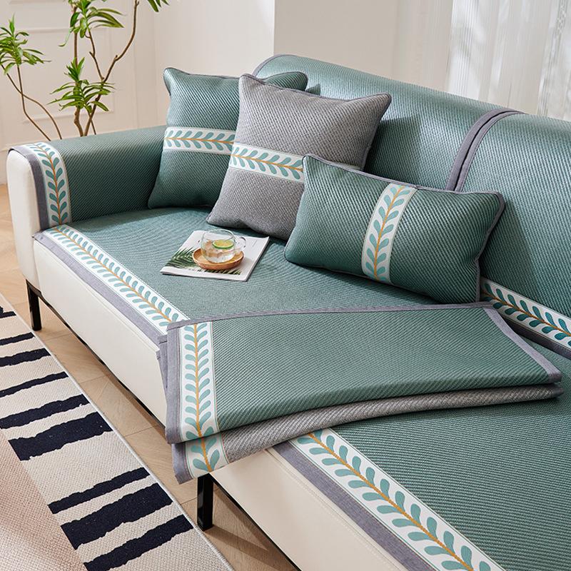 New Summer Wormwood Mosquito Repellent Mat Ice Silk Rattan Mat Sofa Cushion Summer Non-Slip Mat Seat Cushion