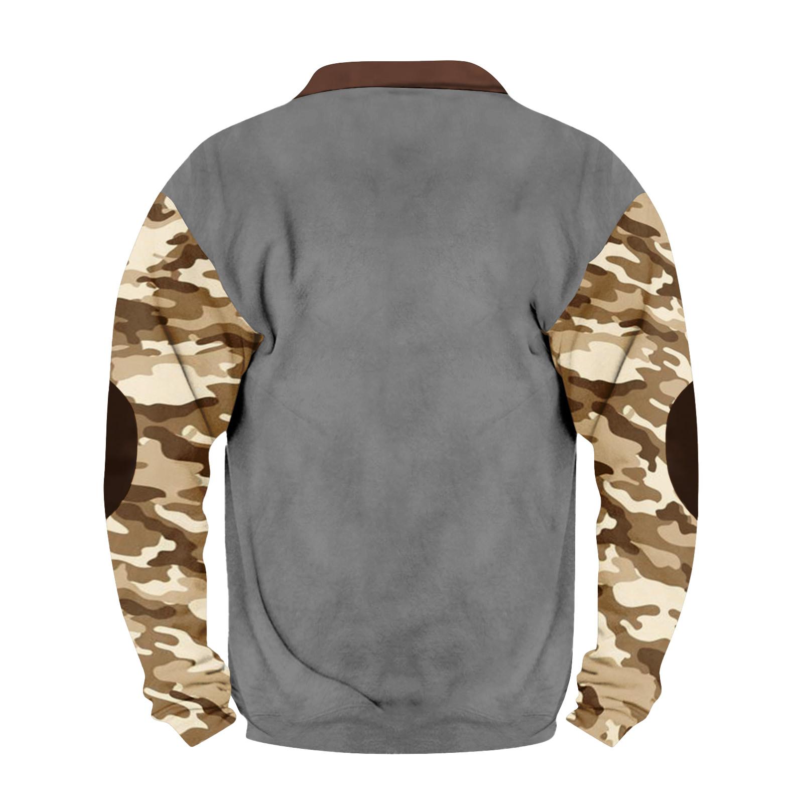 Men s Winter Buckle Sweatshirt Men s Printed Men s Sweatshirt M хаки