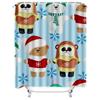 TU Cute Bear Christmas Shower Curtain Waterproof Festive Holiday Bathroom Decor Set Modern Farmhouse Style Holiday Gift