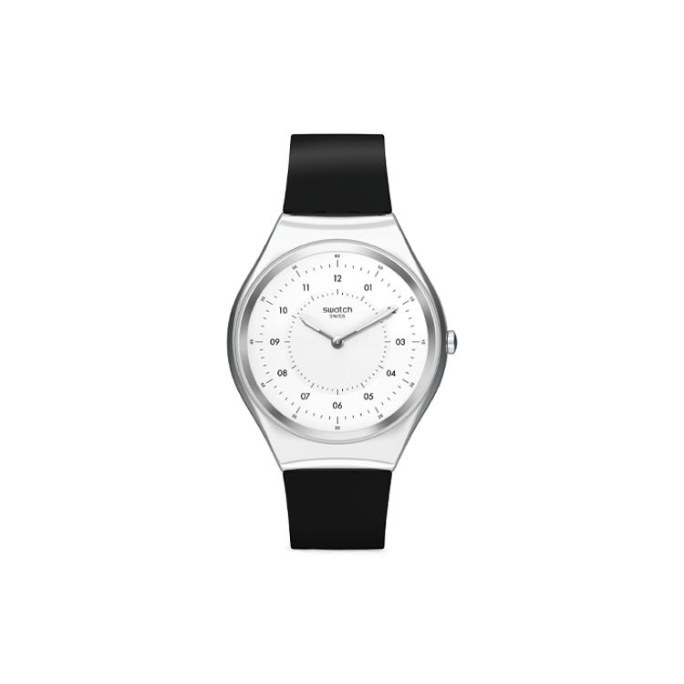 Swatch Skin Series Quartz Movement Luminous Ultra-Thin Metal Casual Watch Men watches White Steel SYXS100 Black