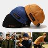 Retro Letter Brimless Docker Cap Cotton Vintage Dome Hat Fashion Skullcap  Outdoor