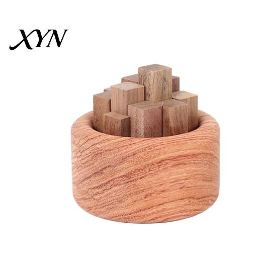 Safe Fireless Fragrance Diffuser Wooden Essential Oil Diffuser, Beech Wood Aromatherapy Micro-landscape Small Round for Home Offices Cars Yoga