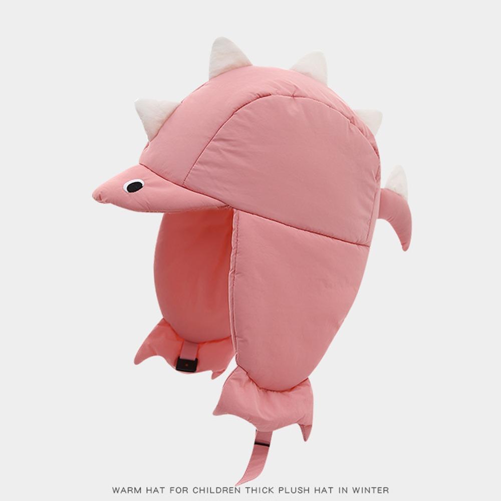 

Winter Warm Ear Protection Hat Windproof Earflap Caps Fashion Beanie Hats for Children рожевий