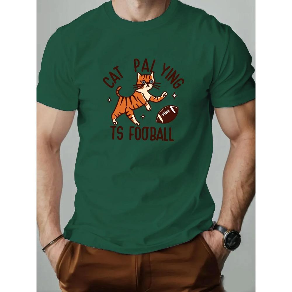 Men's T Shirt Cartoon Pattern Printed Summer Fashion Leisure Breathable Men Round Neck T-shirt High Quality Men's Clothing