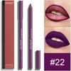 DUNUF 24-Color Waterproof Long-lasting Foam Lip Liner Set