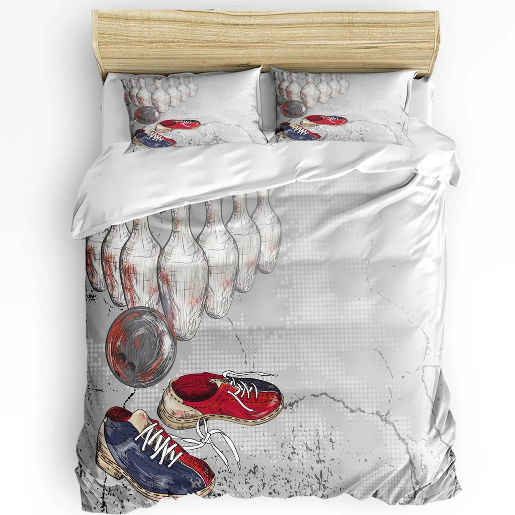Basketball Silhouette Sports Bedding Set 3pcs Duvet Cover Pillowcase Kids Adult Quilt Cover Double Bed Set Home Textile