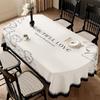 European Retro Minimalist Tables Pad PVC Rectangular Luxury Tablecloth Oil Resistant Wear Resistant Easy To Maintain Desk Mat