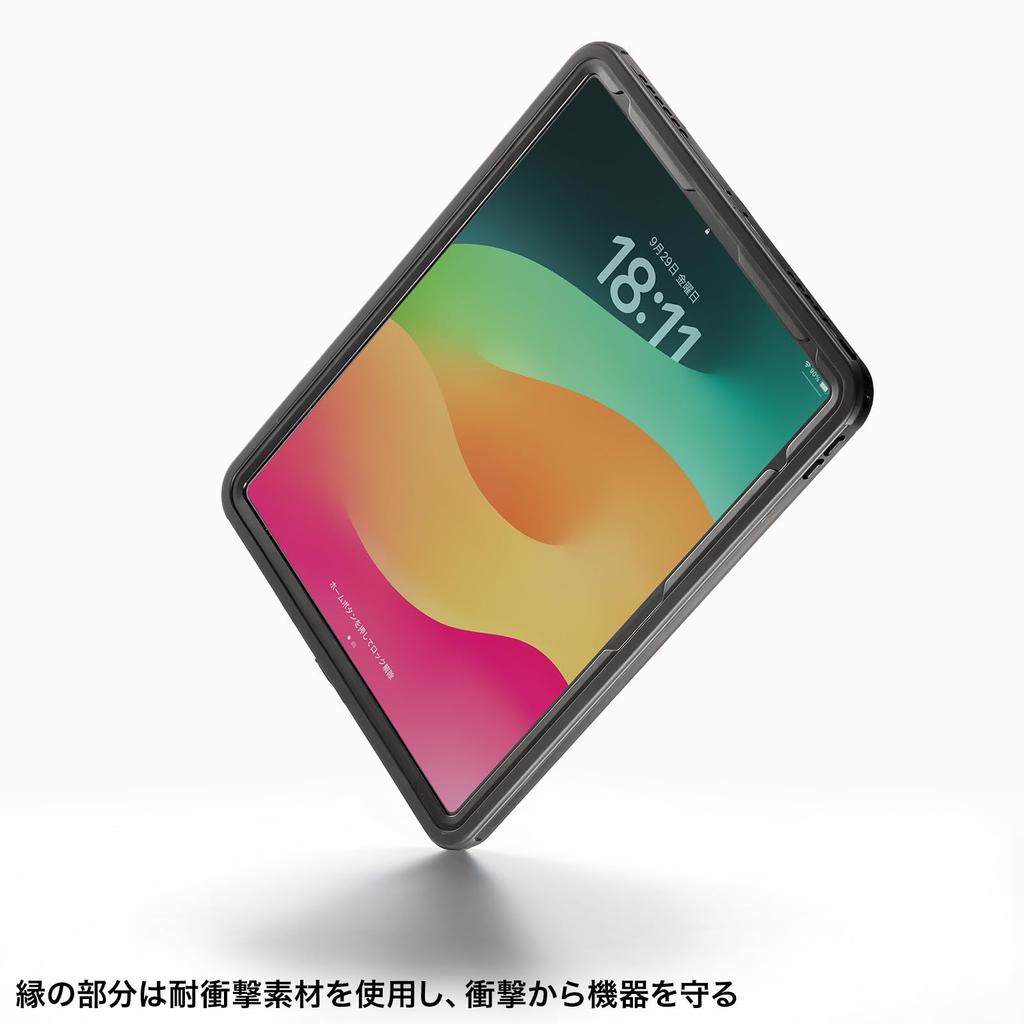 SANWA SUPPLY IPad Air PDA-IPAD2116 13 inç için Darbeye Dayanıklı ve Su Geçirmez Kılıf (M3/2025, M2/2024)